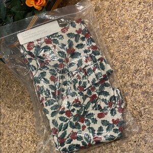 Longaberger Traditional Holly Serving Tray Basket Fabric Liner 217927 Liner Only